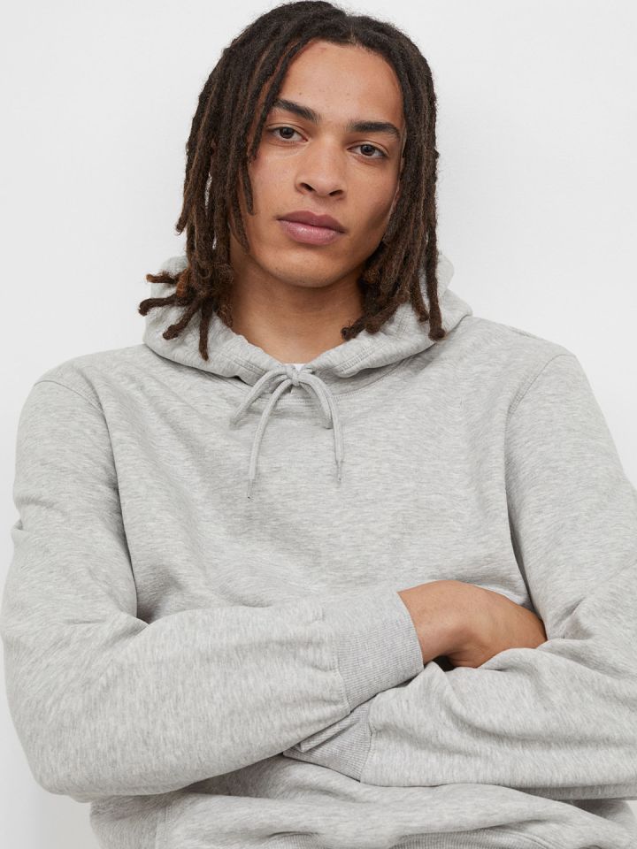 2-pack Loose Fit Sweatshirts - Light gray melange/black - Men