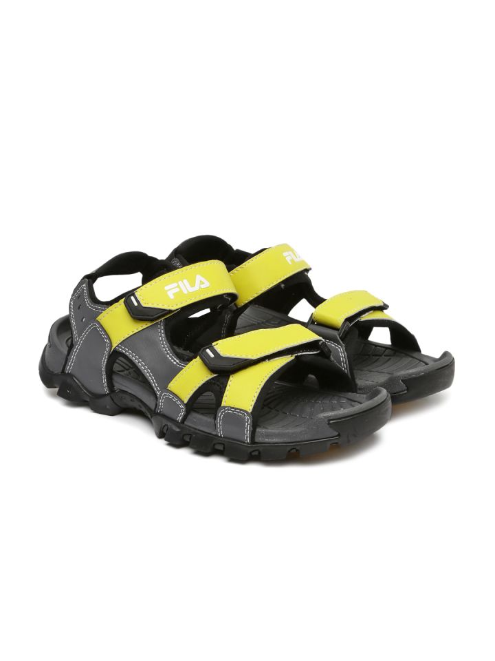 Buy FILA Men Grey Yellow Review Sports Sandals Sports Sandals