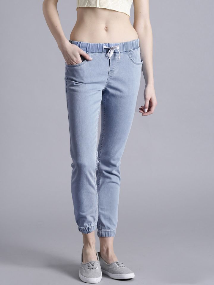 Joggers jeans for womens myntra new arrivals