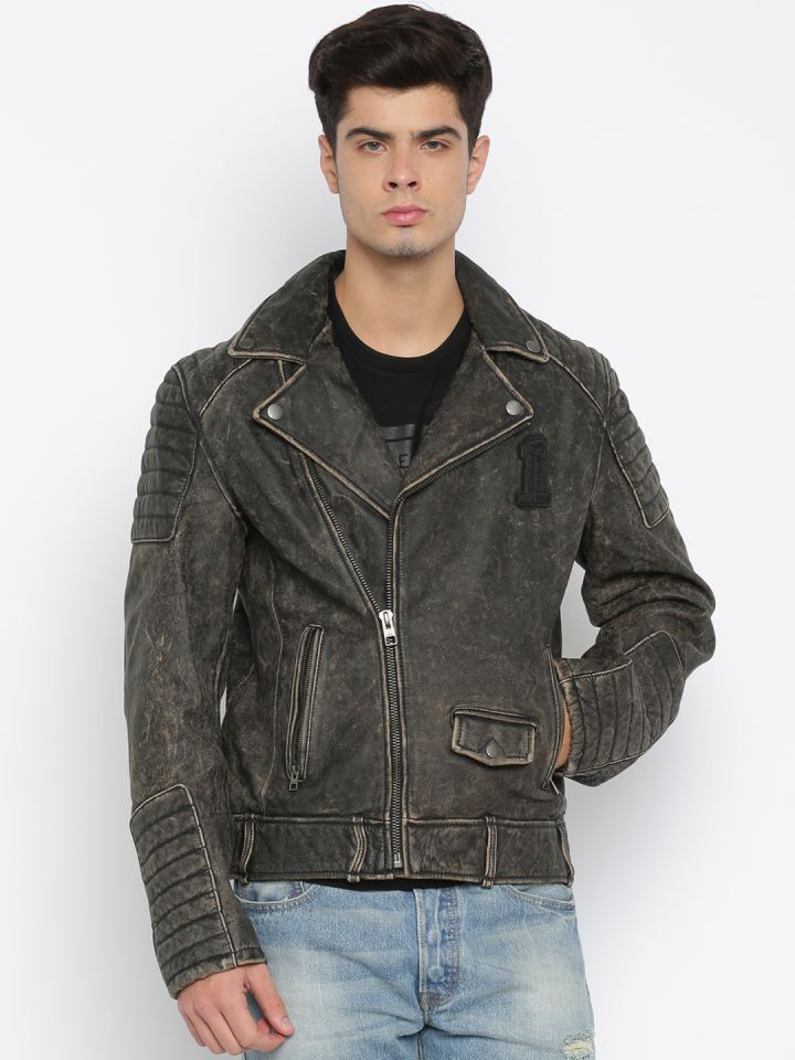 Denim biker jacket mens store