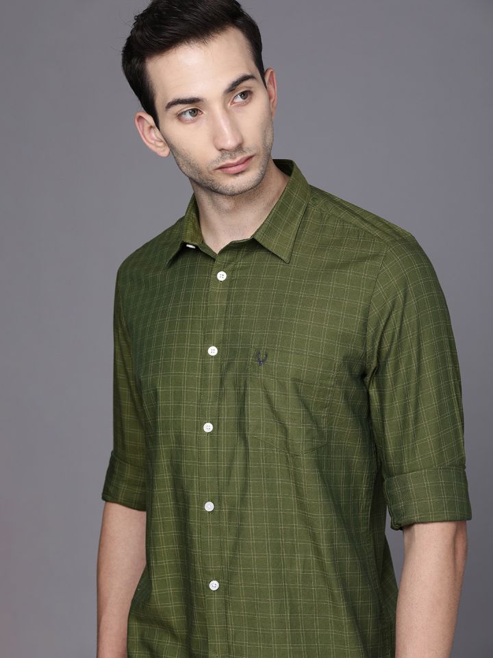 Allen solly 2025 olive green shirt