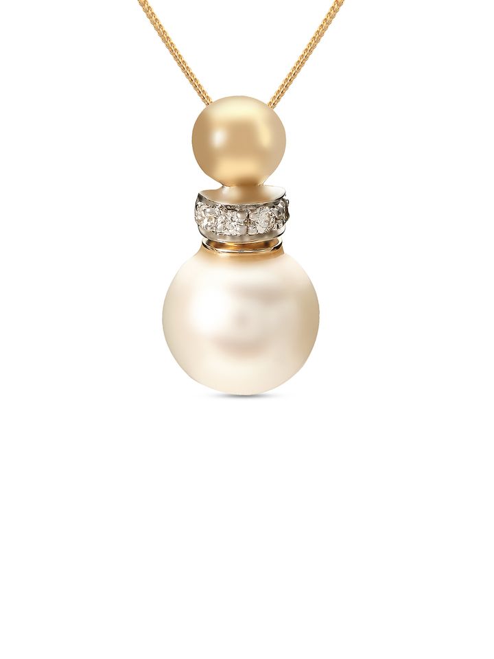 Tanishq 14KT Gold Janus Pearl Pendant 