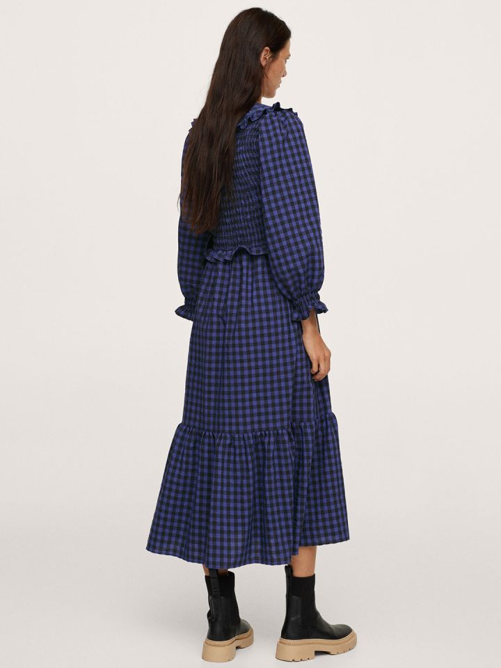 Mango checked dress store