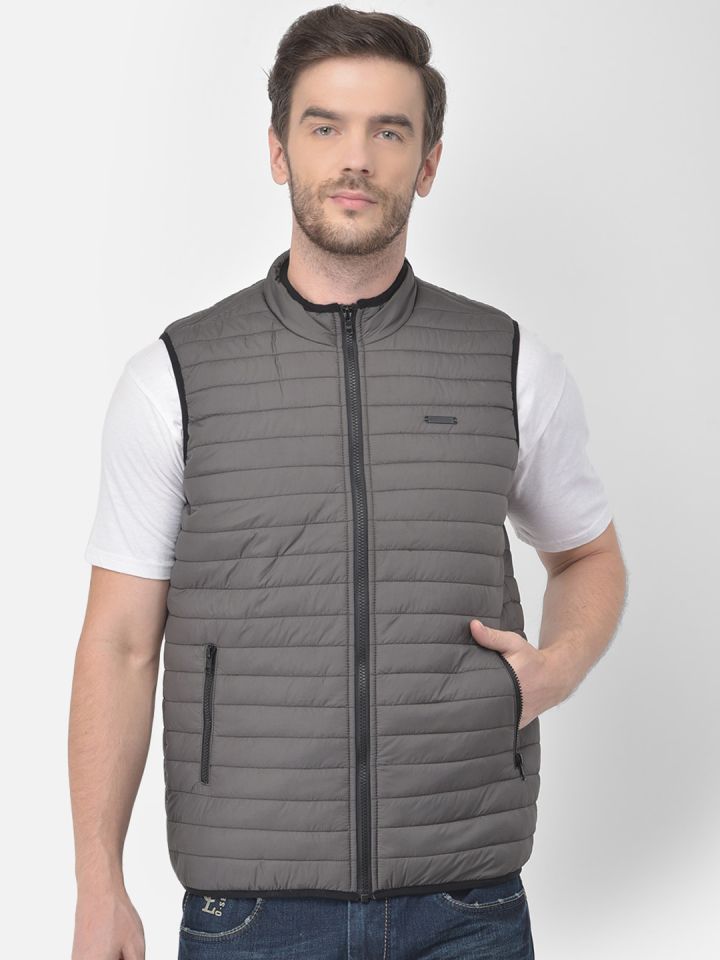 Mens grey hot sale puffer vest