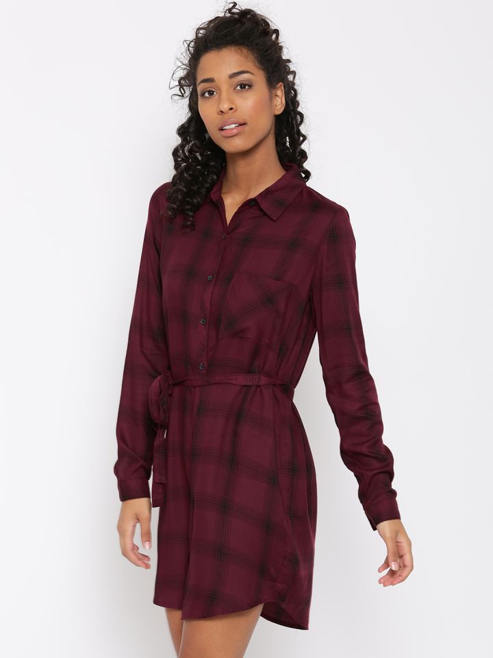 Plaid shirt 2025 dress forever 21