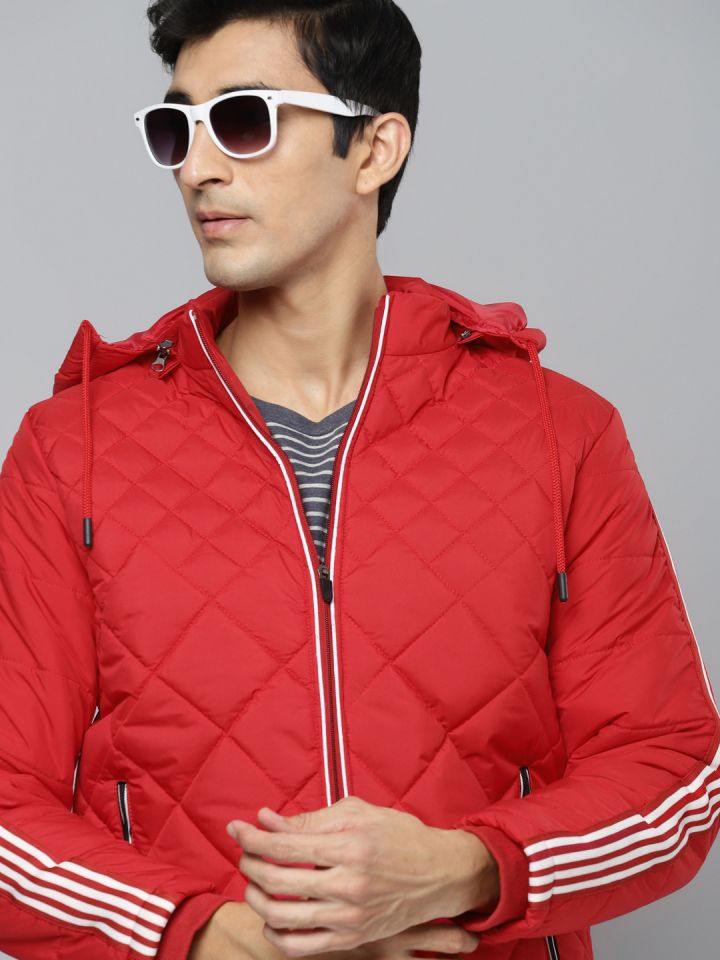 Mens red deals quilted jacket