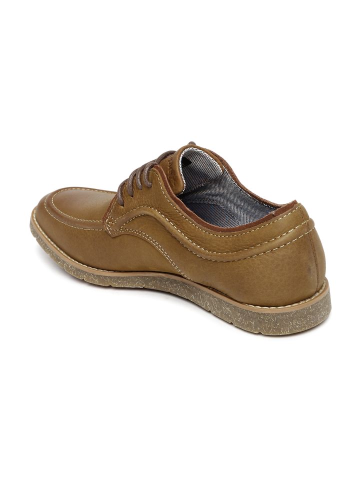 Hush Puppies Men Brown Leather Hade Jester Derby Shoes