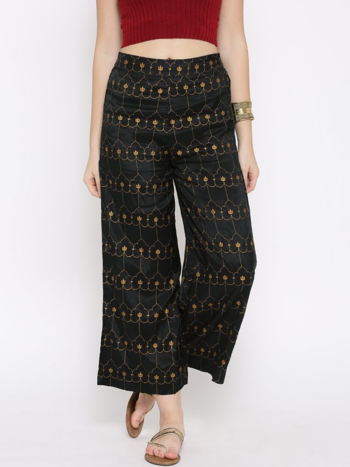 Printed palazzo pants myntra clearance