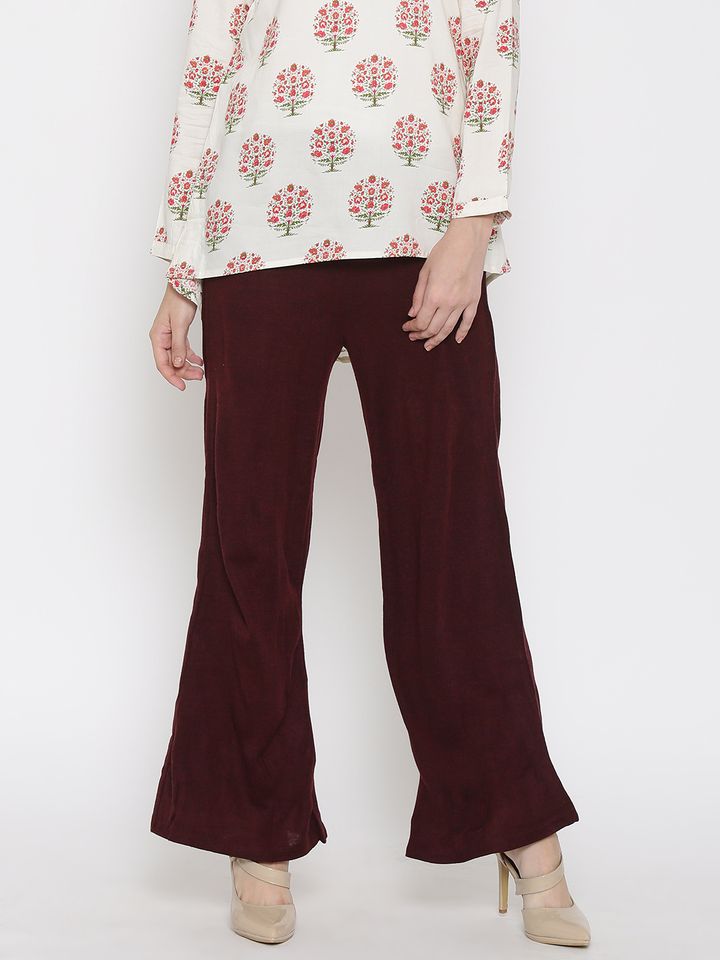 Burgundy palazzo clearance