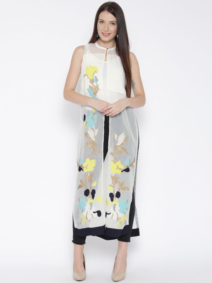 Ethnic longline on sale jacket