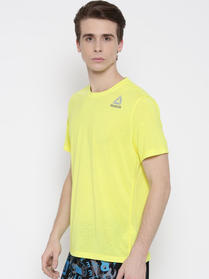 Lime green reebok shirt store