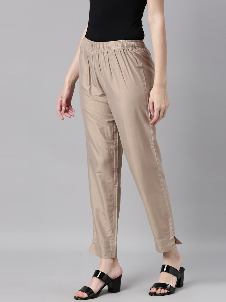 Womens Beige Knitted Pants | NA-KD-anthinhphatland.vn