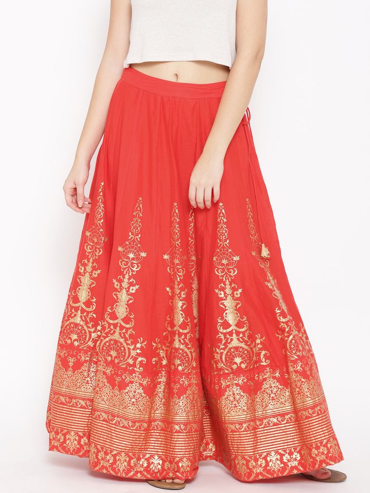 Biba gold on sale pleated skirt