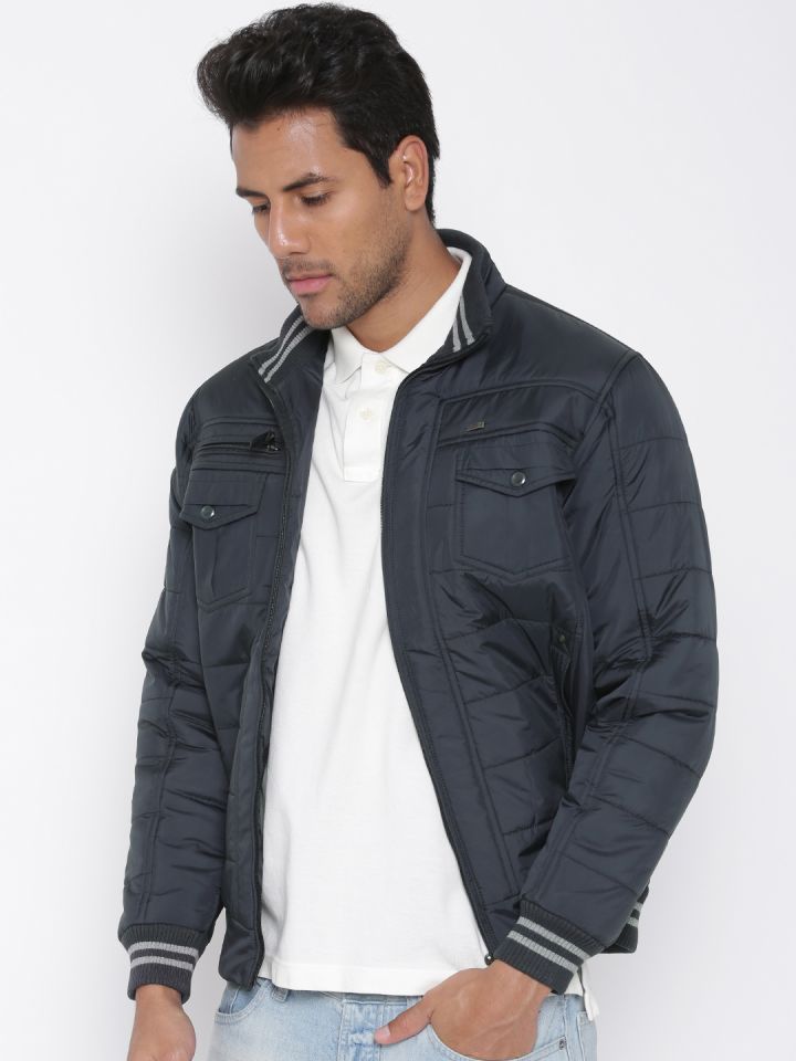 Buy Duke Stardust Navy Padded Bomber Jacket Jackets for Men