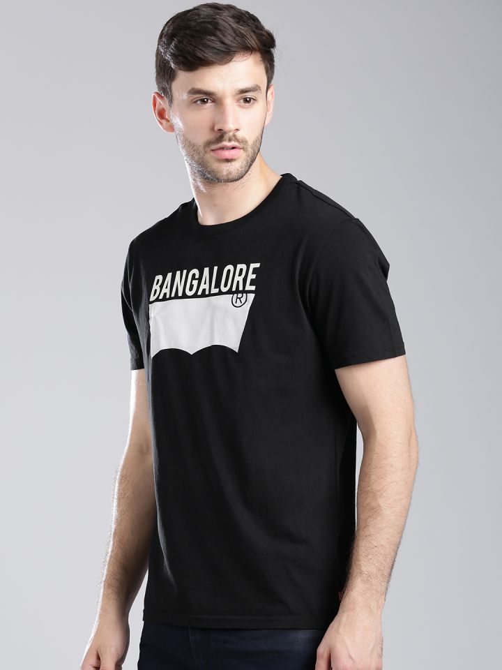 Buy Levis Men Black Printed Round Neck T Shirt Tshirts for Men