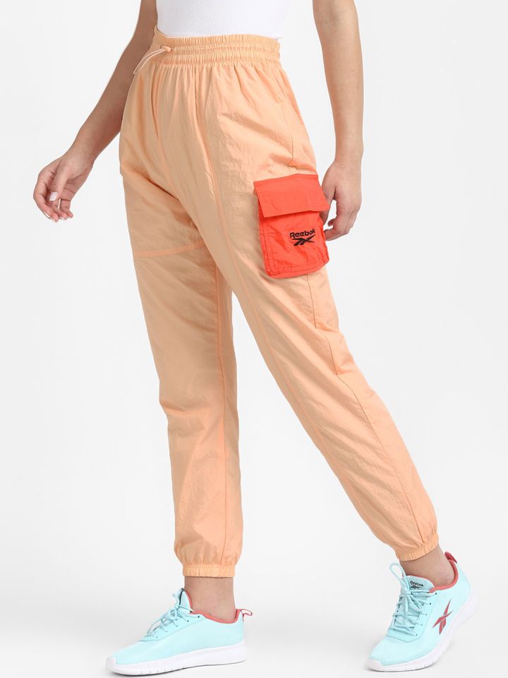 Reebok Classic Women Peach Coloured Orange Solid Oversized Fit Joggers