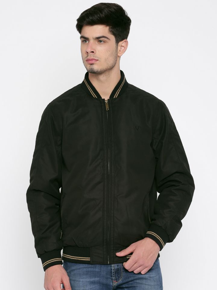 Buy Allen Solly Black Bomber Jacket Jackets For Men 1544528 Myntra
