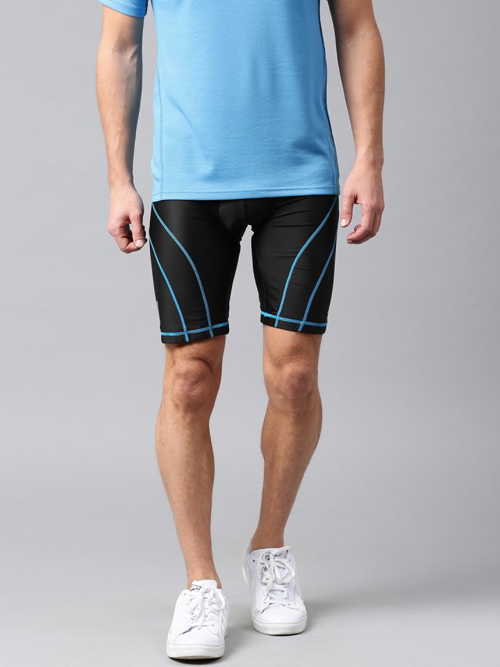 HRX by Hrithik Roshan Men Black Solid Active Cycling Shorts