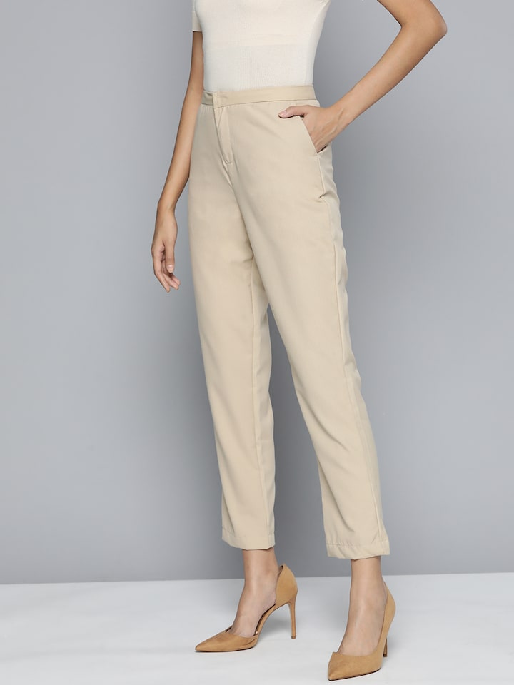 Buy Beige Trousers & Pants for Women by Bitterlime Online | Ajio.com-anthinhphatland.vn
