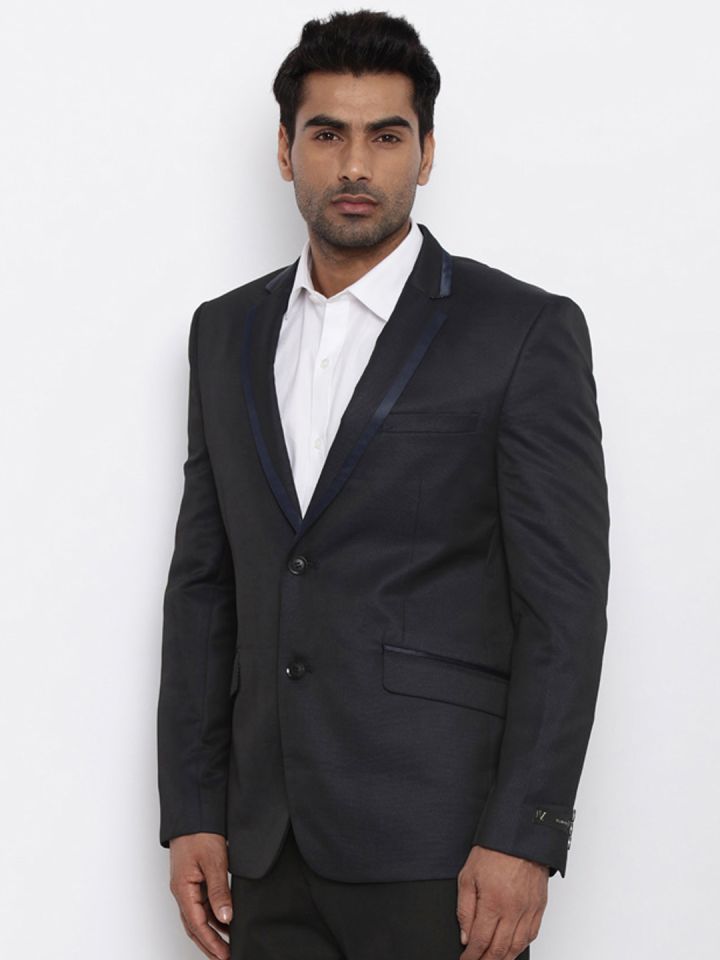 Buy V Dot By Van Heusen Navy Single Breasted Blazer Blazers for