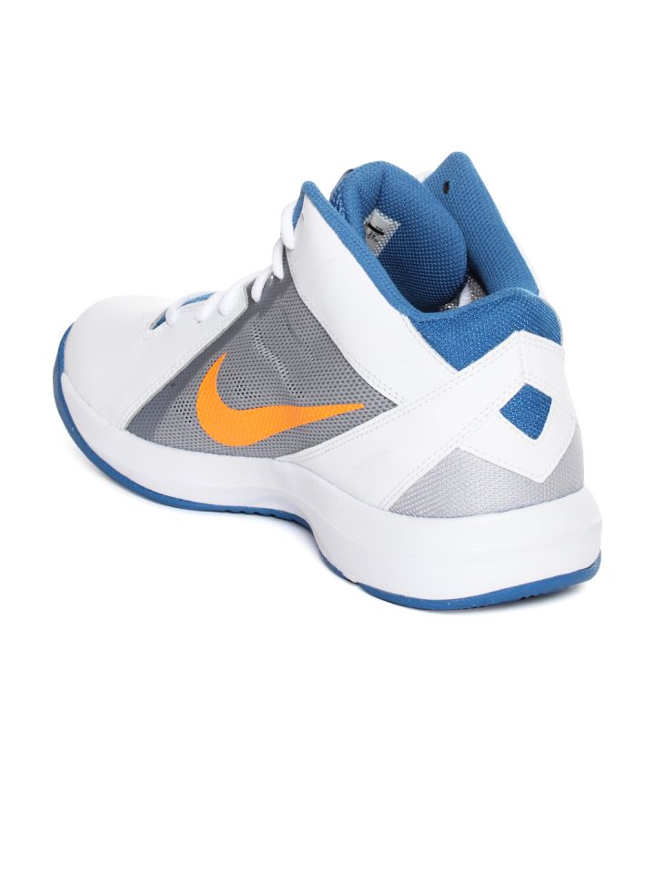 Nike Men White Grey The Air Overplay IX Basketball Shoes