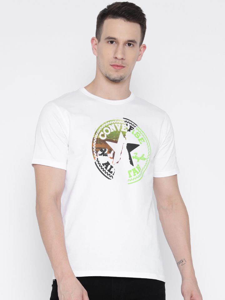 Buy Converse Men White Printed T Shirt Tshirts for Men 1549506