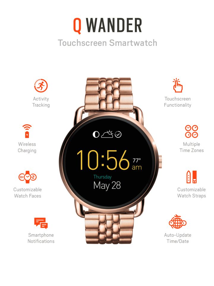 FOSSIL Q Wander Smartwatch Price in India - Buy FOSSIL Q Wander Smartwatch  online at