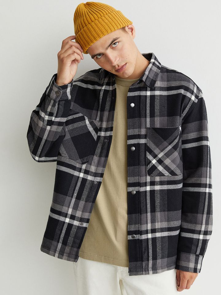 Padded shirt jacket mens 2025