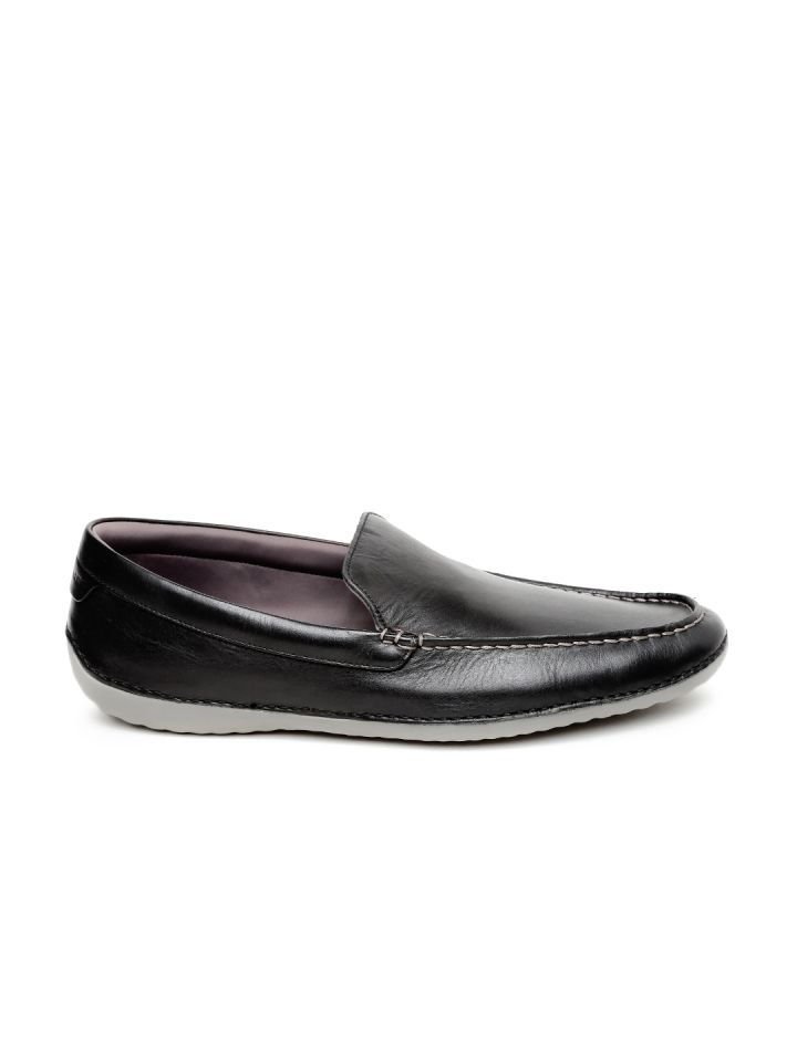 Buy Cole Haan Men Black Solid Motogrand Roadtrip Venetian Loafers