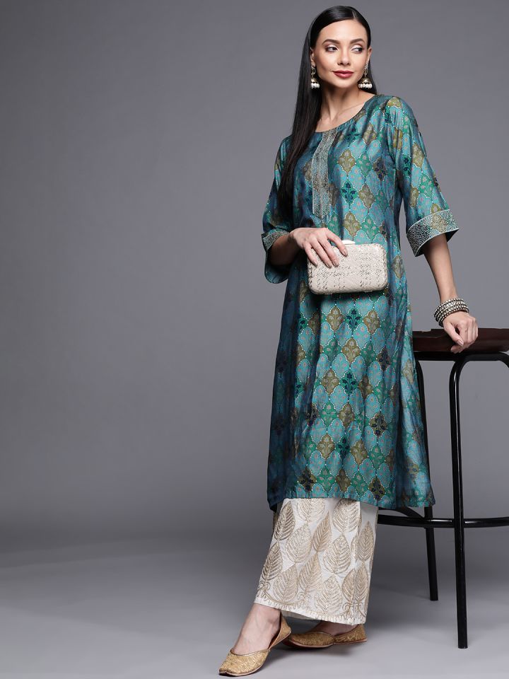 Libas olive green kurta hot sale