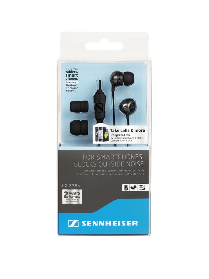 Sennheiser Grey Black CX 275 s Earbuds with Mic
