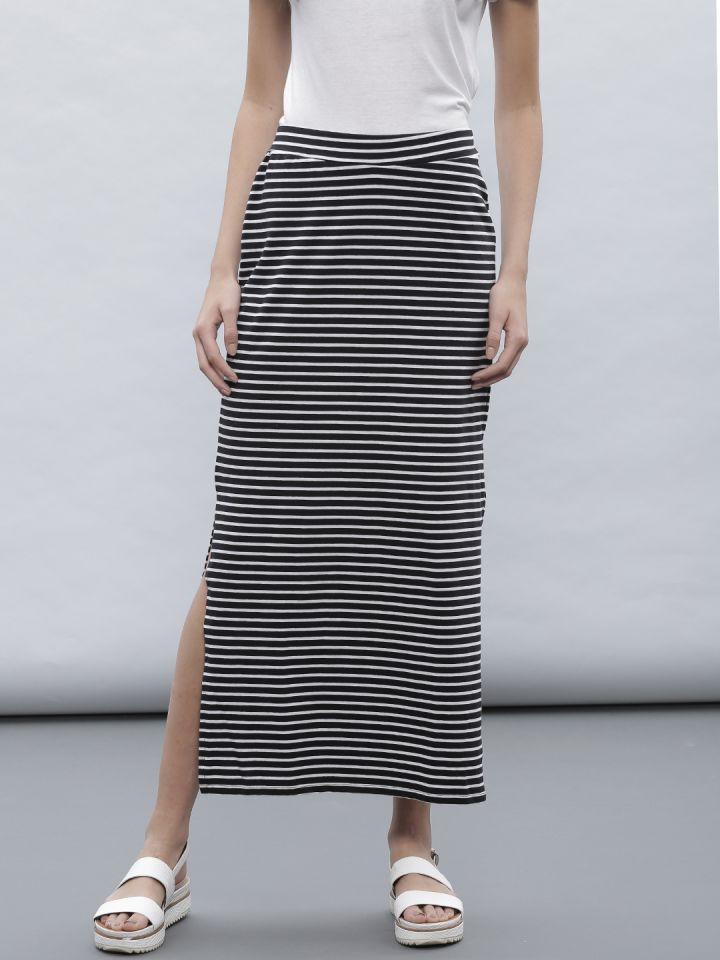 Striped large skirt clearance