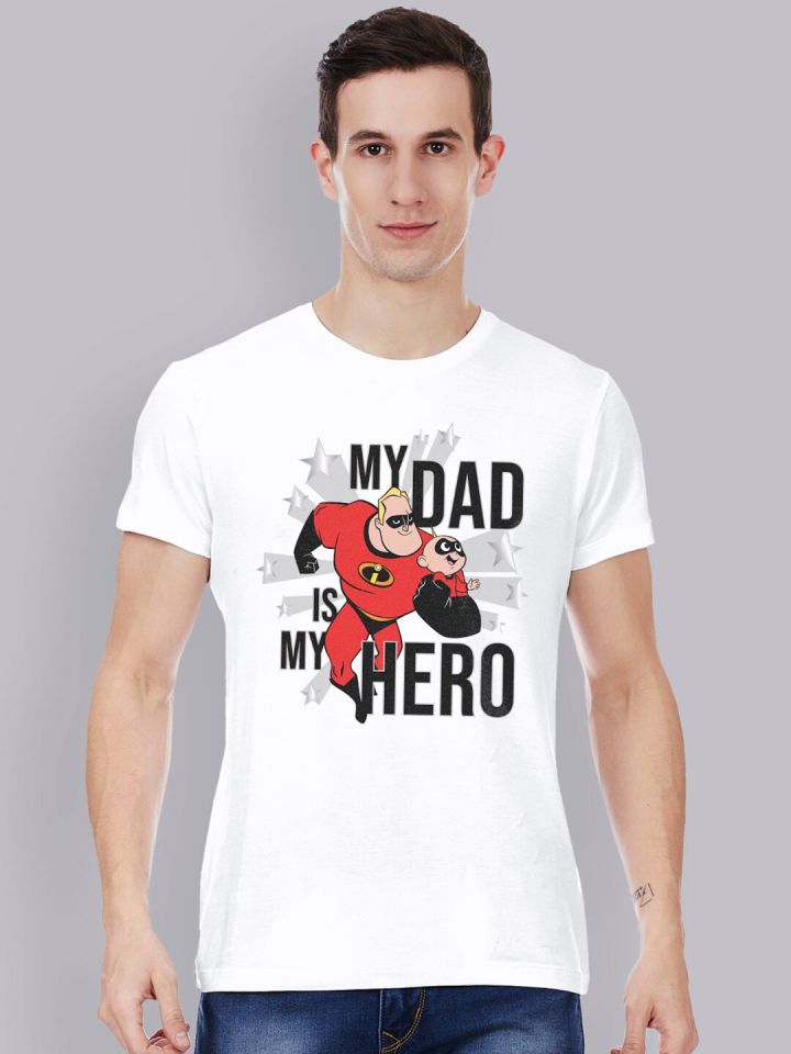 Buy Free Authority Men White The Incredibles Printed Cotton T
