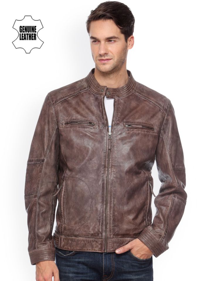 Teakwood leather jackets myntra outlet