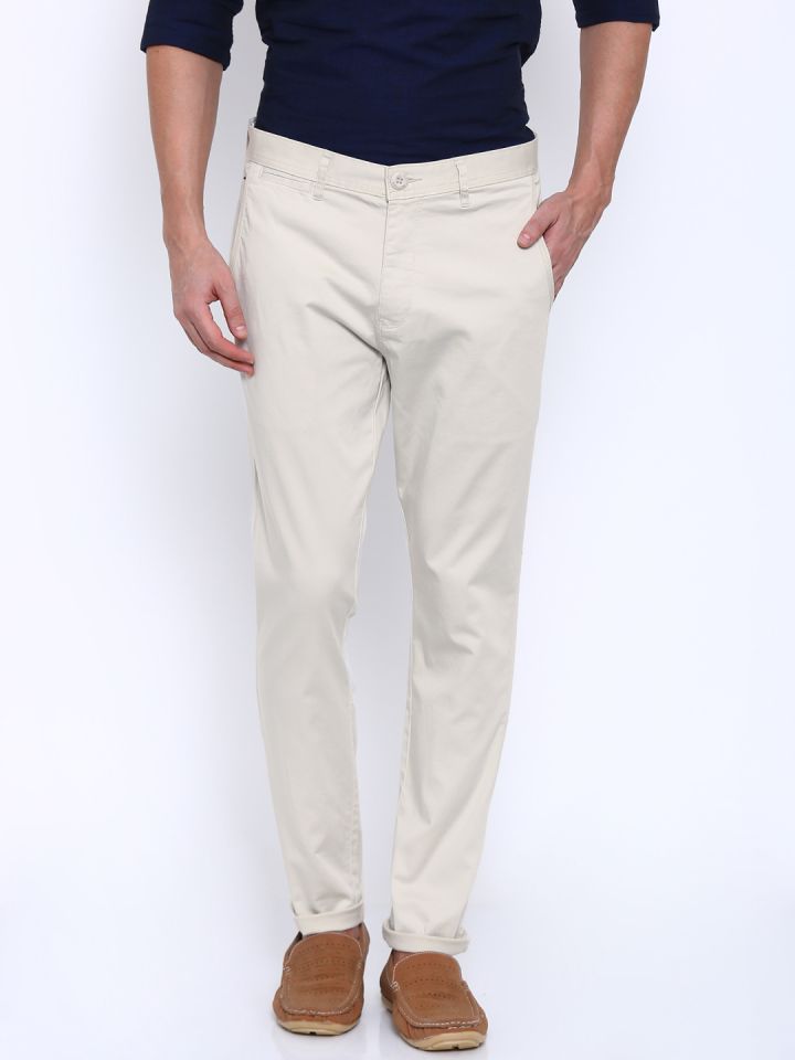 Cream cheap color chinos