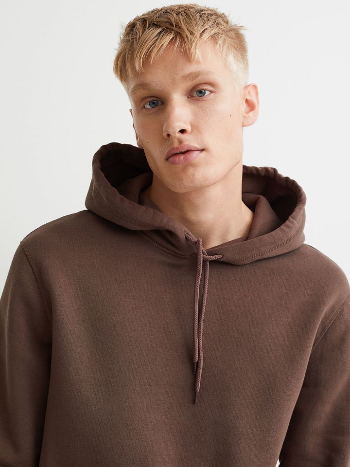 Buy H M Men Brown Relaxed Fit Hoodie Sweatshirts for Men