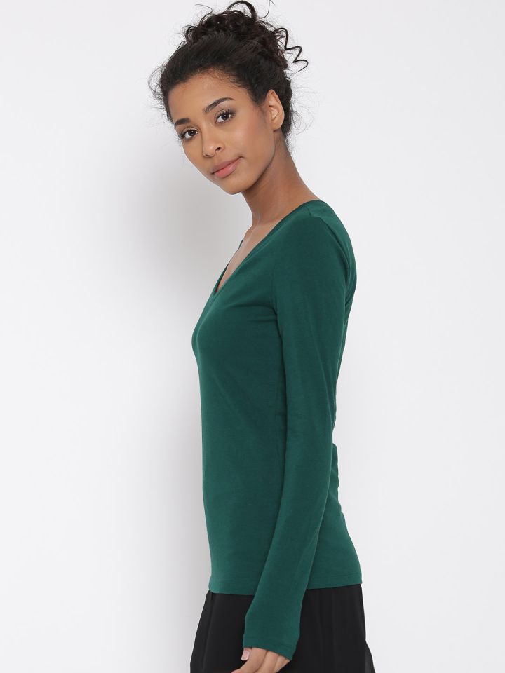 Forever 21 v shop neck long sleeve