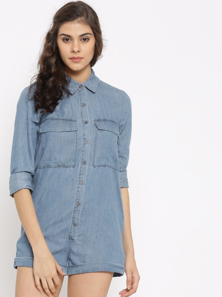 forever 21 denim jumpsuit