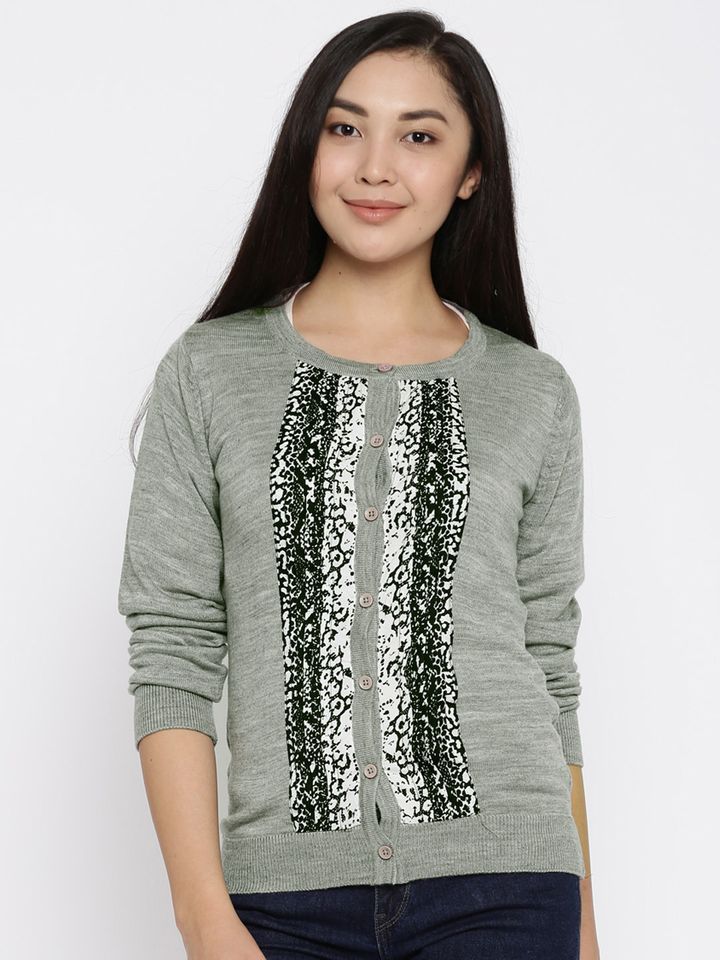 Buy Park Avenue Women Grey Melange 