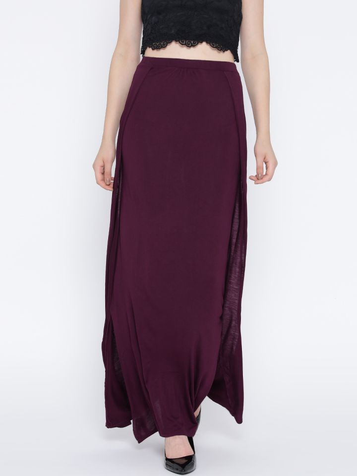 burgundy skirt mango