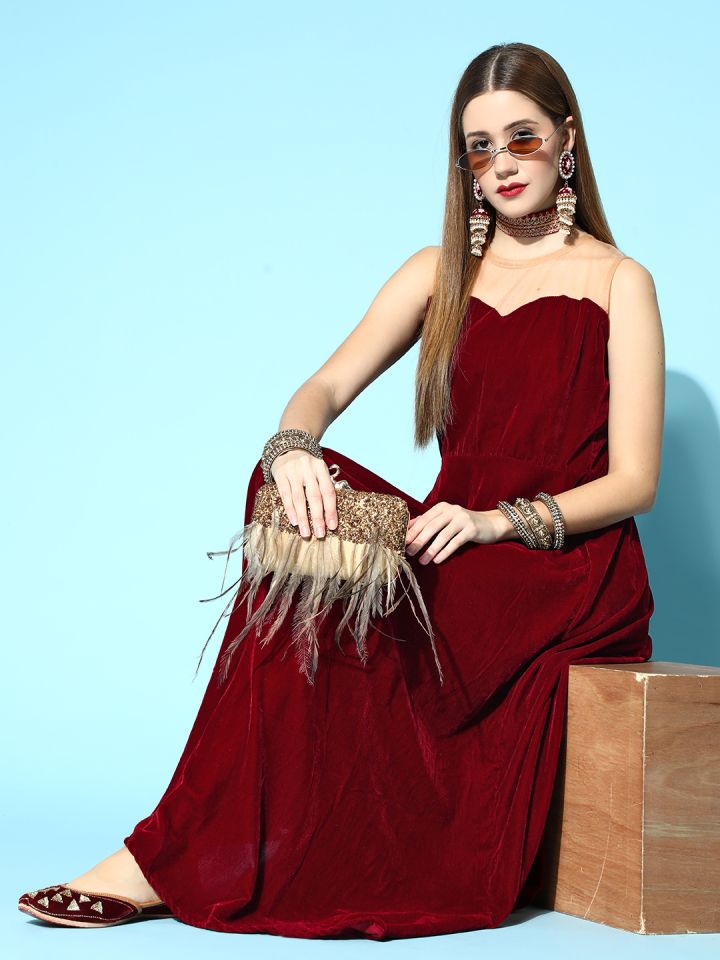 Velvet clearance ethnic gowns