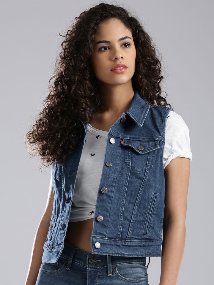 Sleeveless levi denim shop jacket