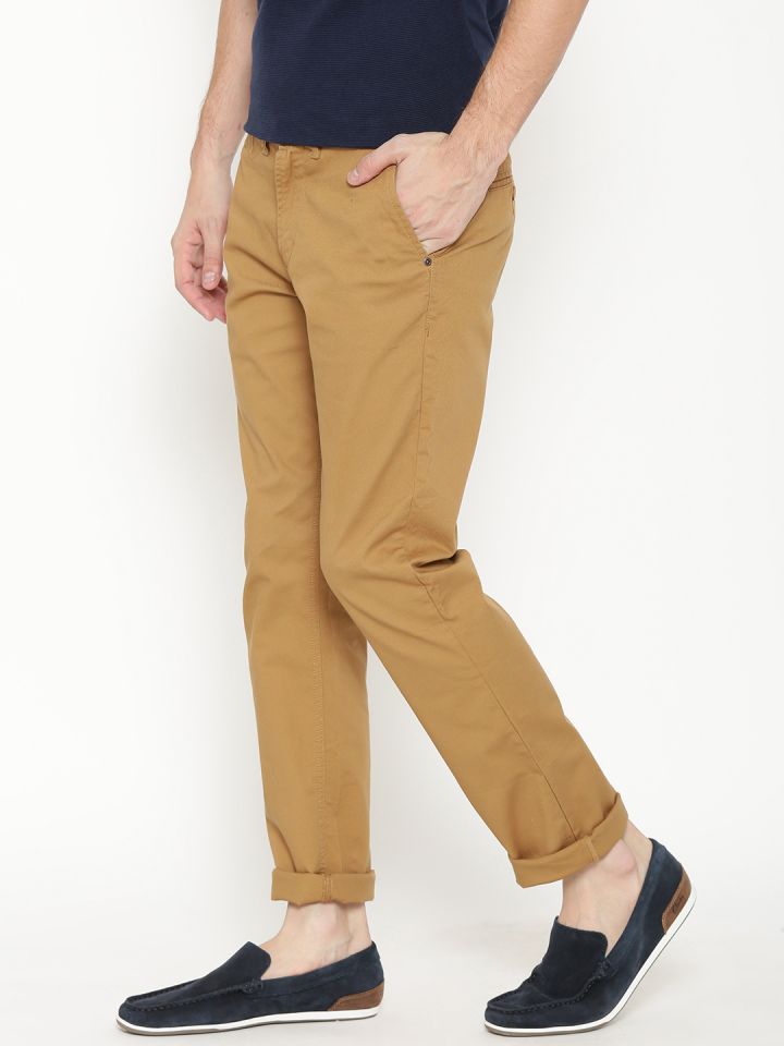 Buy URBAN EAGLE by Pantaloons Men Brown Solid Regular Fit Jogger Trousers  online  Looksgudin