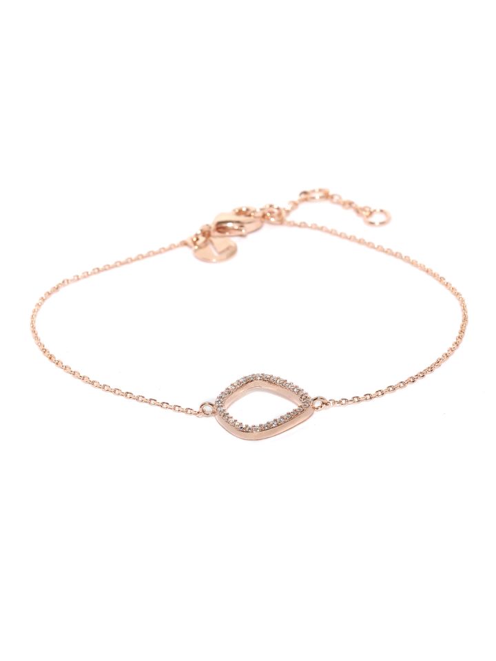 Accessorize Rose Gold Toned Embellished Bracelet