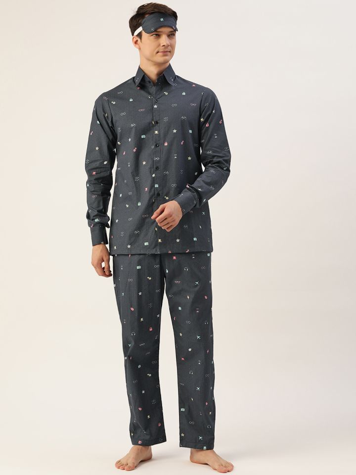 Printed night sales suits for men