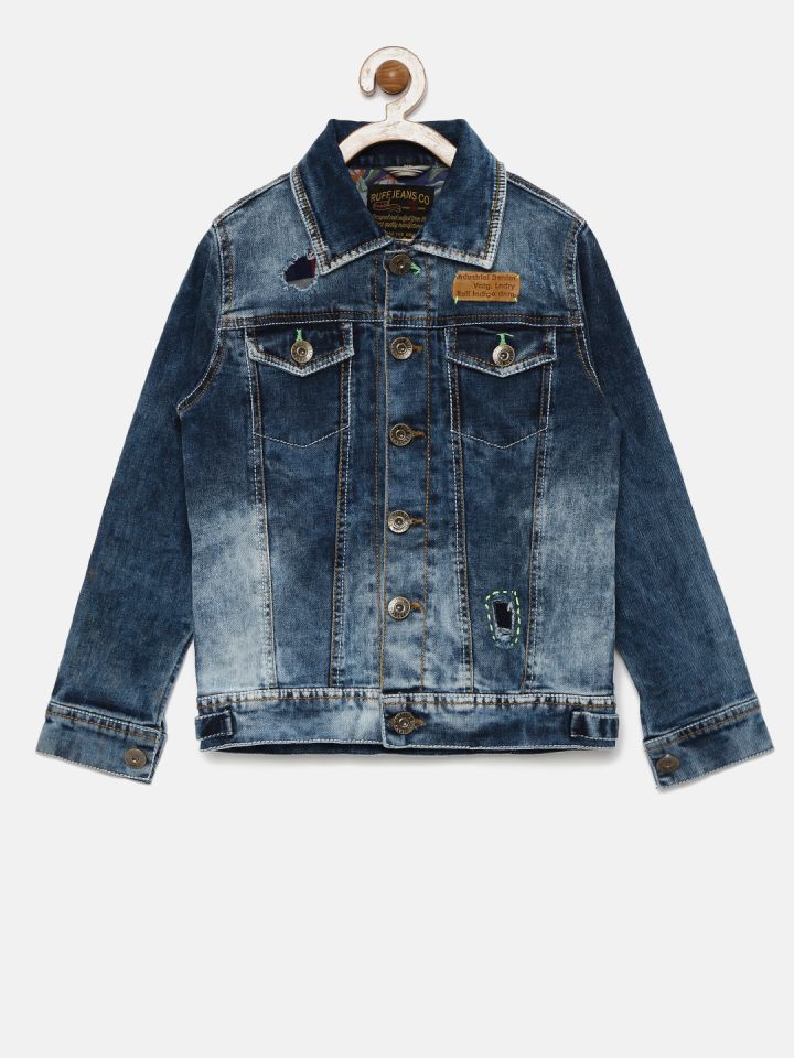 Boys distressed cheap denim jacket