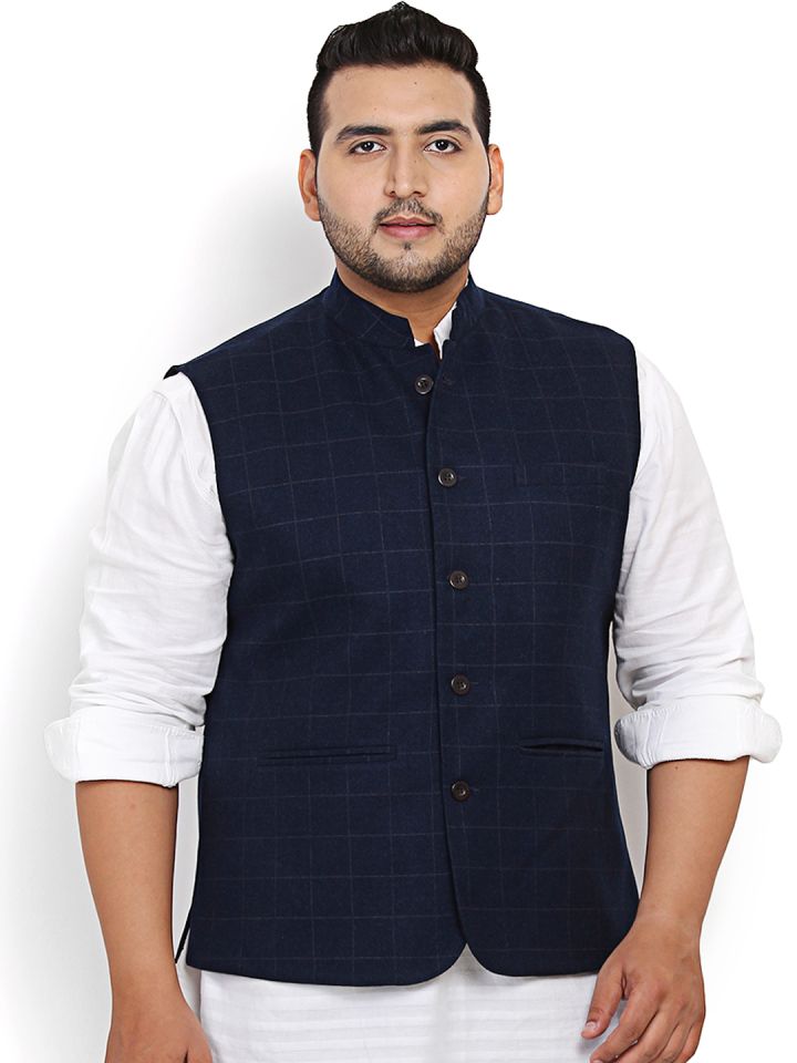 Plus size top nehru jacket