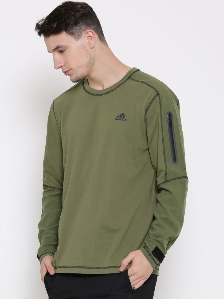 Olive green adidas shirt mens hotsell