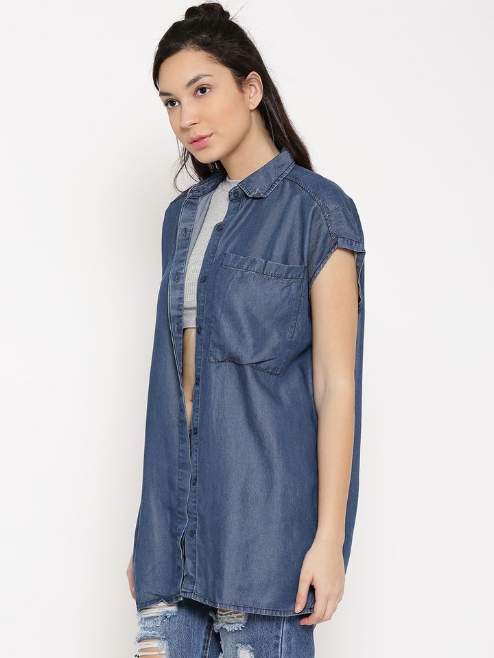 forever 21 denim shirt womens