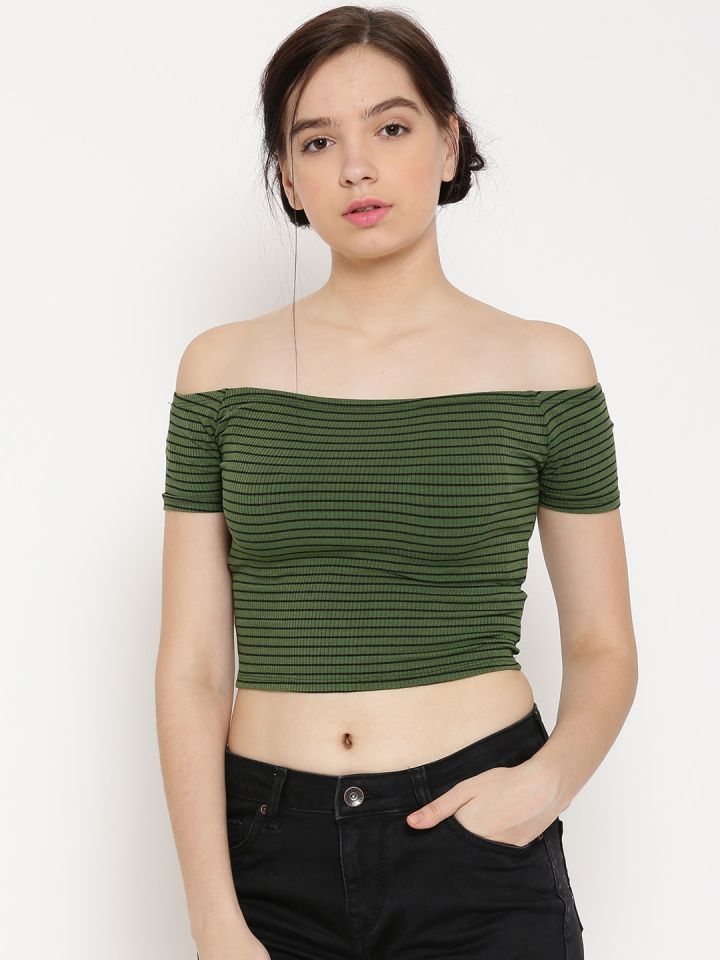 Forever 21 green crop top outlet